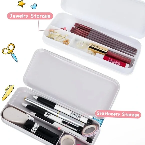 Pick 1: Pencil Case Gray or White - New - Picture 5 of 7